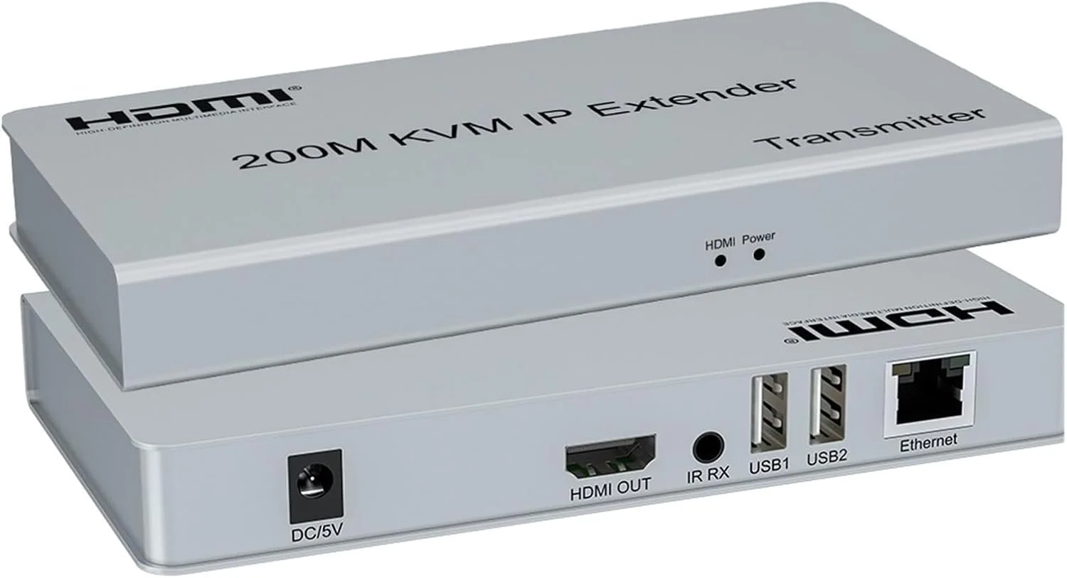 اکستندر KVM HDMI 200 متری از طریق IP RJ45 cat5e/6 1080P HDMI USB KVM Ethernet اکستندر یک به چند از طریق سوئیچ شبکه برای PC DVR (با دوشاخه آمریکایی)