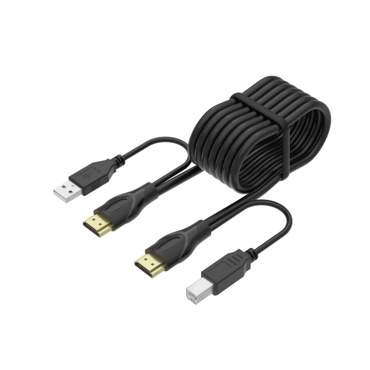 کابل KVM یکپارچه 3 متری USB HDMI برای سوئیچ KVM HDMI، تغذیه و انتقال داده از طریق USB، 4K@60Hz YUV 4:4:4