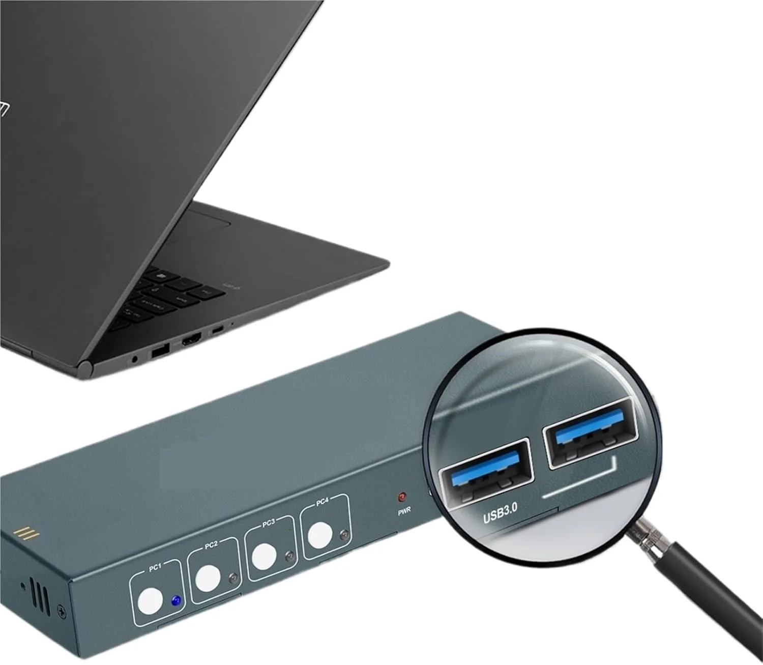سوئیچ KVM HDMI با 4 پورت ورودی به 1 پورت خروجی، 2 پورت ورودی به 1 پورت خروجی، 2 پورت ورودی به 2 پورت خروجی، اشتراک گذاری USB 2.0/3.0 برای کیبورد، ماوس و پرینتر، پشتیبانی از 4 دستگاه و رزولوشن 4K@30Hz/60Hz (کلید میانبر 2 در 1)