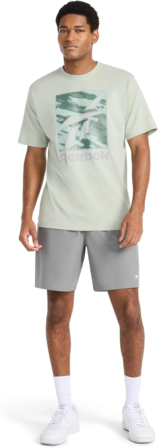 شلوارک مردانه ریباک Jumpstart 8 اینچی، فیت استاندارد، پارچه پلی استر سبک