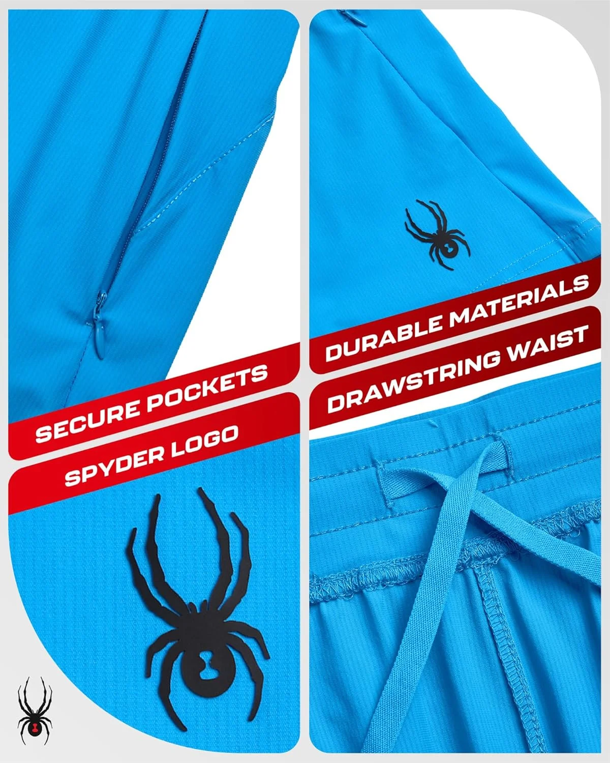 شلوارک ورزشی مردانه اسپایدر - شلوارک تمرینی کشی نایلونی با جیب زیپ دار برای دویدن و پیاده روی (سایز: S-XL) شلوارک ورزشی مردانه اسپایدر - شلوارک تمرینی کشی نایلونی با جیب زیپ دار برای دویدن و پیاده روی (سایز: S-XL)