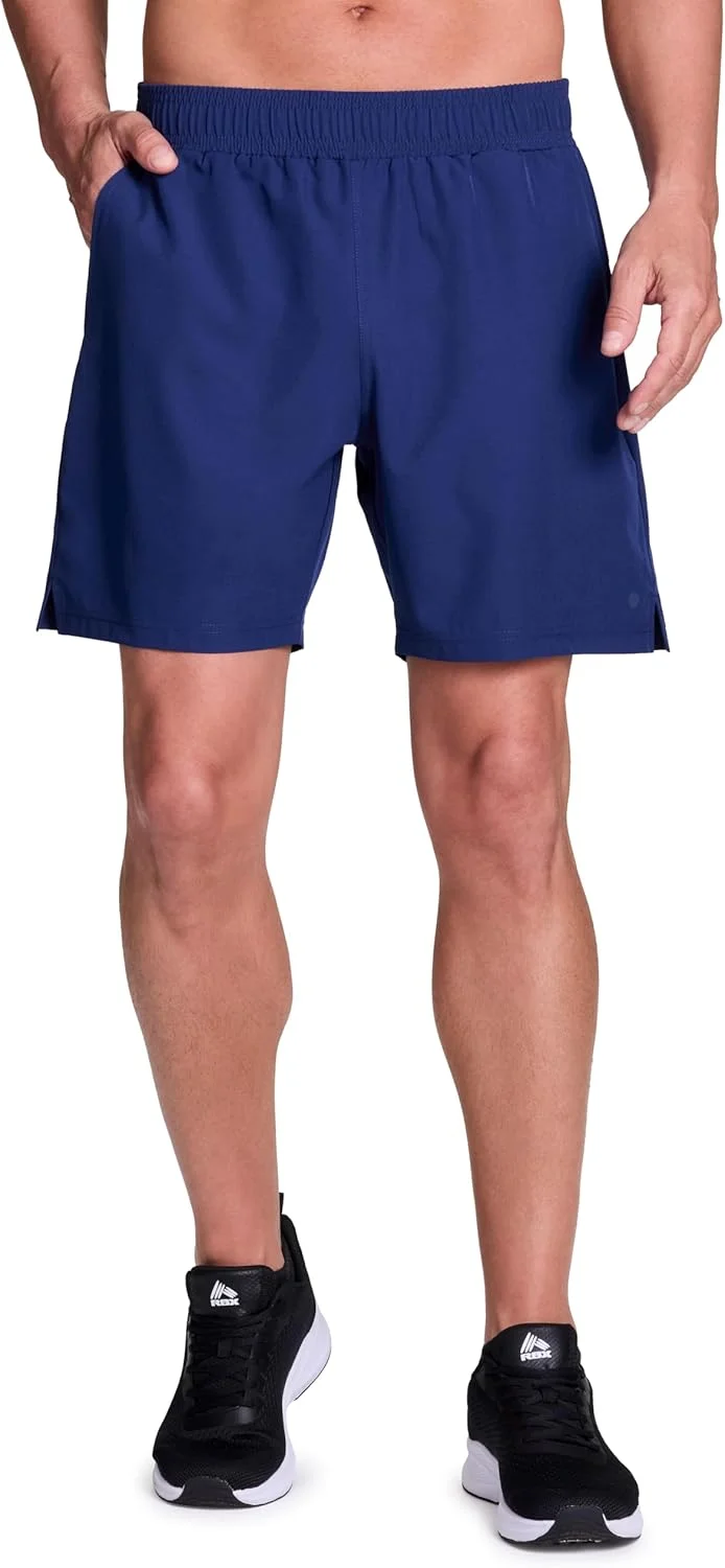 شلوارک ورزشی بافت مردانه RBX، شلوارک دویدن سریع خشک شونده 7 اینچی با جیب، مناسب برای تمرینات ورزشی با قابلیت جذب رطوبت X-Dri شلوارک ورزشی بافت مردانه RBX، شلوارک دویدن سریع خشک شونده 7 اینچی با جیب، مناسب برای تمرینات ورزشی با قابلیت جذب رطوبت X-Dri