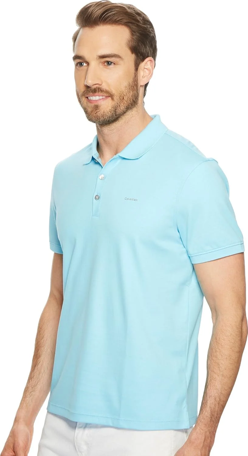 پولوشرت مردانه کلوین کلاین، آبی توپاز، سایز 2X-بزرگ