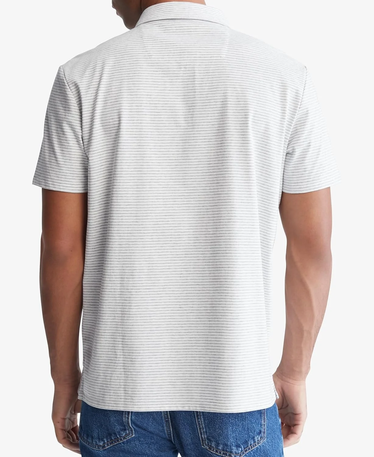 پولوشرت مردانه کلوین کلاین با لوگوی مونوگرام و راه راه پولوشرت مردانه کلوین کلاین با لوگوی مونوگرام و راه راه