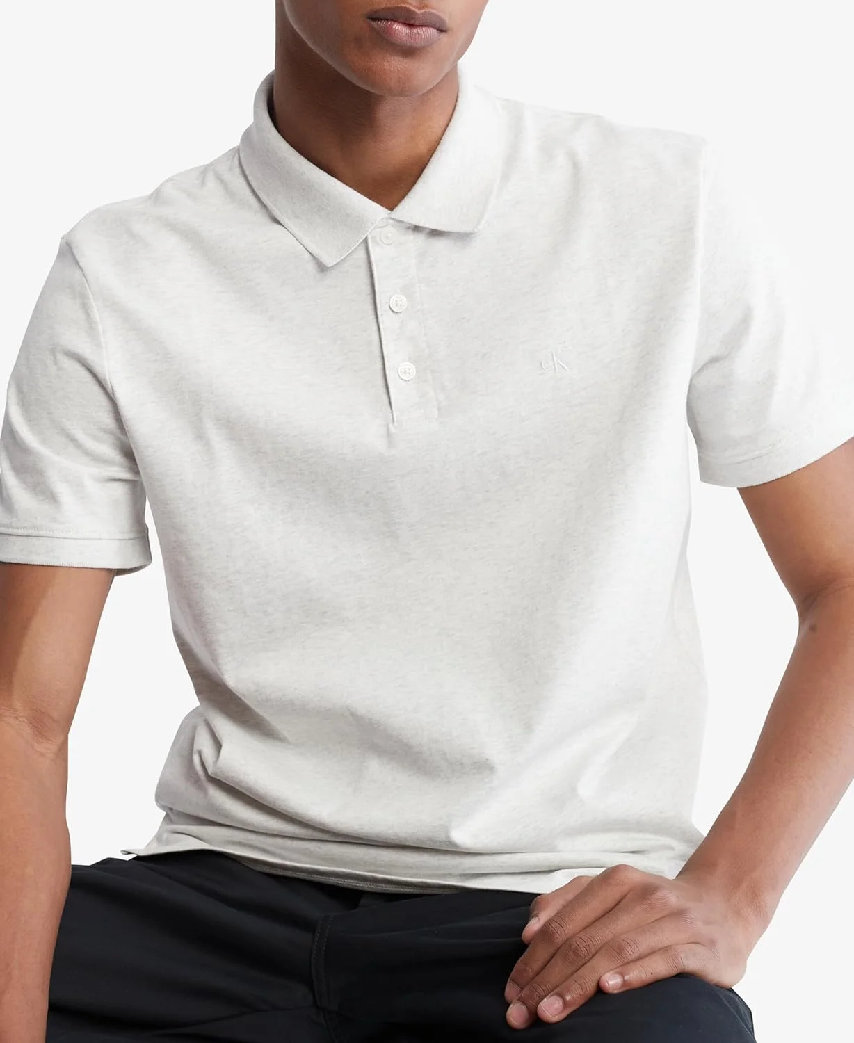 پولوشرت مردانه کلوین کلاین با لوگوی مونوگرام از جنس پنبه نرم