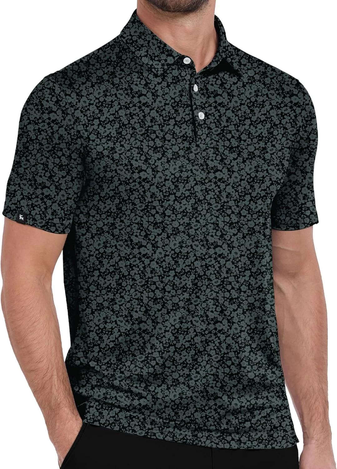 پولوشرت مردانه طرح‌دار آستین کوتاه