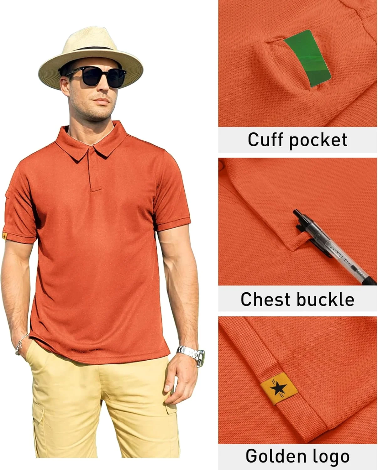 پولوشرت آستین کوتاه مردانه ZITY، تیشرت تاکتیکی ورزشی، پولوشرت های گلف اسپرت، پیراهن های یقه دار شیک روزمره مردانه