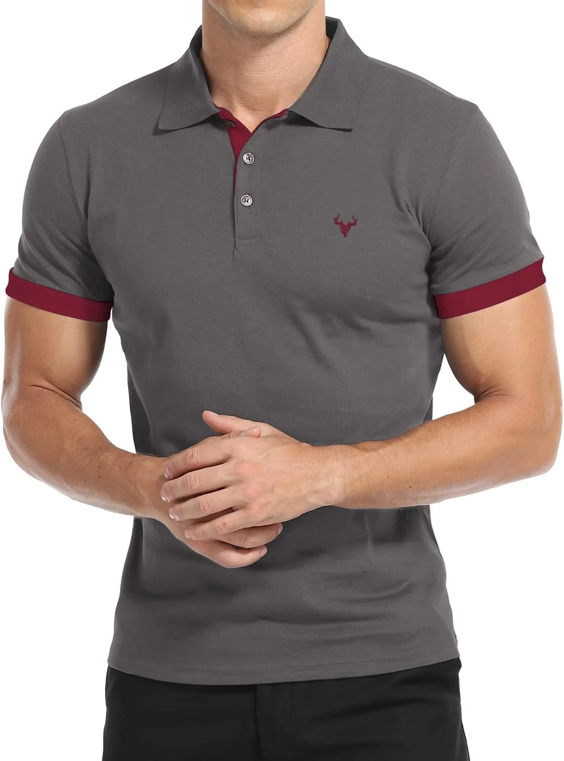 پولوشرت کلاسیک مردانه YTD آستین کوتاه، سبک، فیت اسلیم، تاپ های غیر رسمی