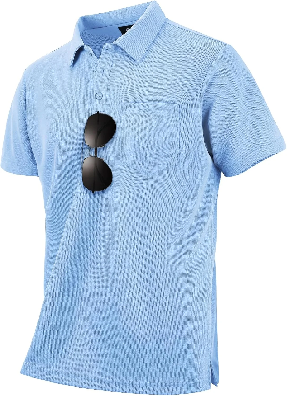 پولوشرت آستین کوتاه مردانه، مناسب تابستان، با قابلیت جذب رطوبت، عملکرد ورزشی و مناسب گلف، دارای جیب