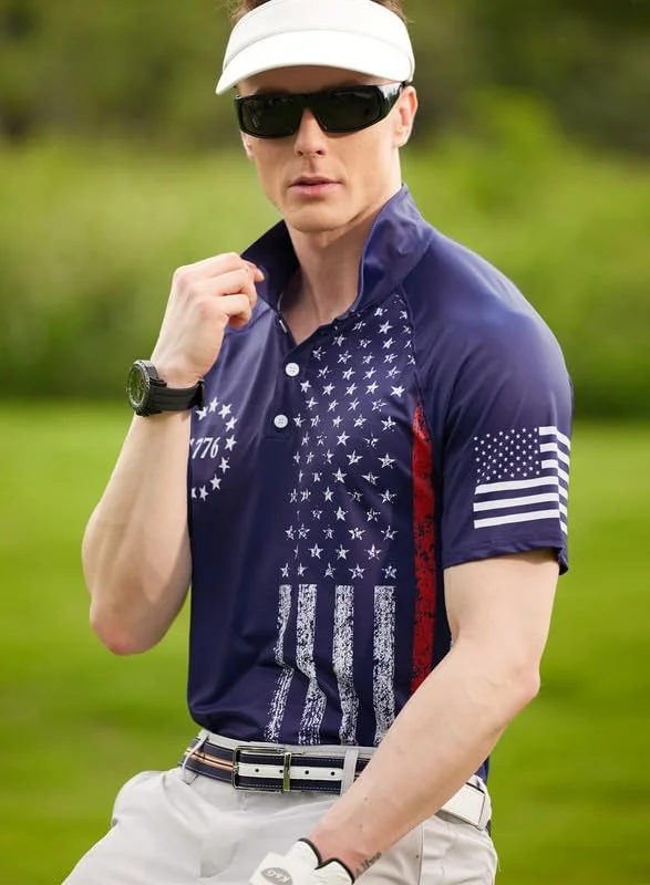 پولوشرت آستین کوتاه مردانه با طرح گرافیکی میهنی