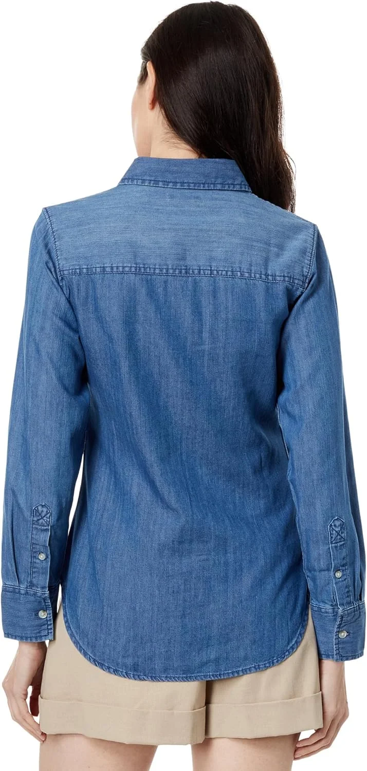 پیراهن جین یو.اس. پولو اَسِن. USPA، رنگ آبی متوسط، سایز XS