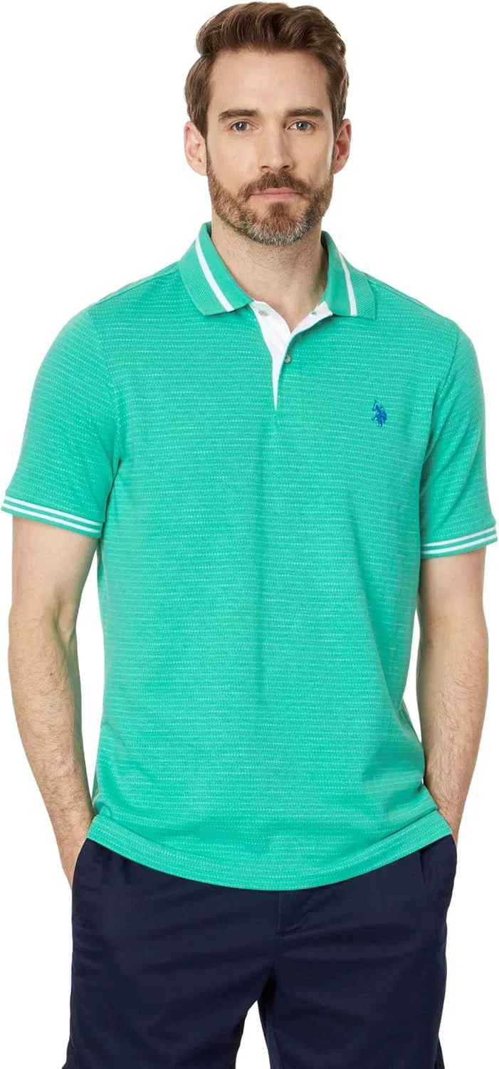 پولوشرت مردانه بافت دار ژاکارد U.S. Polo ASSN.