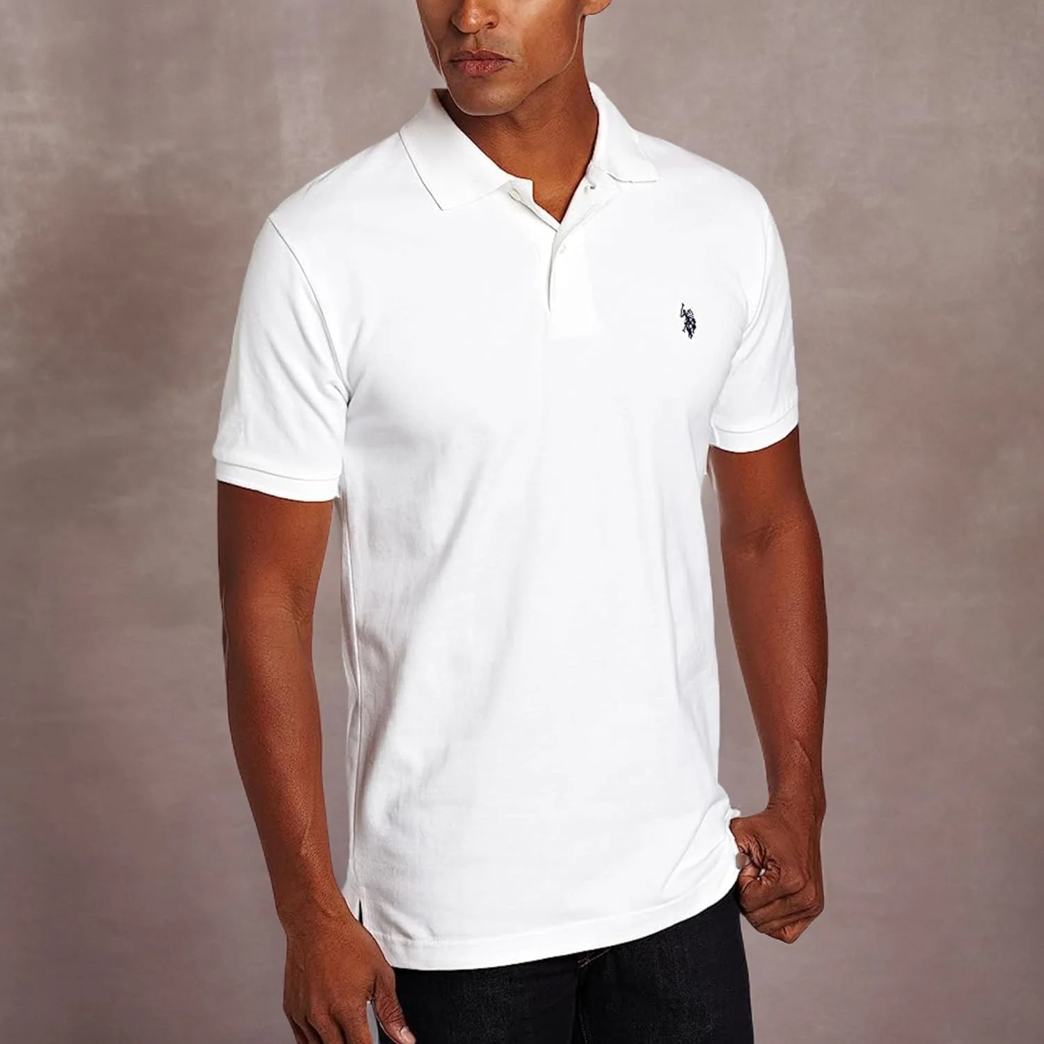 پولوشرت کلاسیک مردانه یو.اس. پولو، پولوشرت یقه دار دو دکمه، تیشرت گلف مناسب فصل تابستان