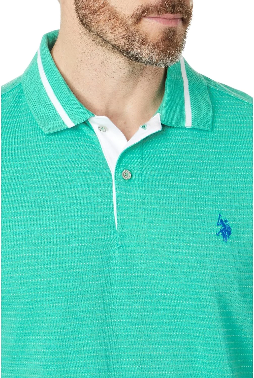 پولوشرت مردانه بافت دار ژاکارد U.S. Polo ASSN.