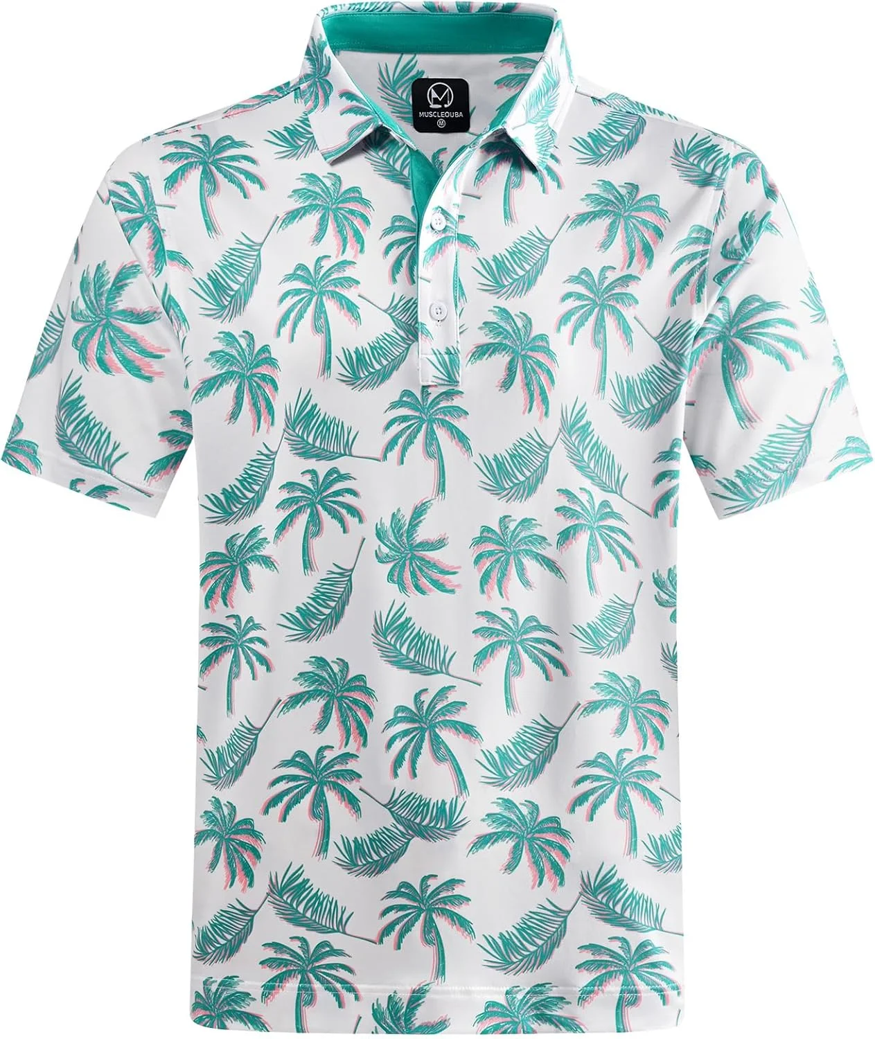 پولوشرت مردانه گلف با قابلیت جذب رطوبت و خشک شدن سریع، پولوشرت های عملکردی مردانه گلف با طرح چاپی شیک و فیت معمولی