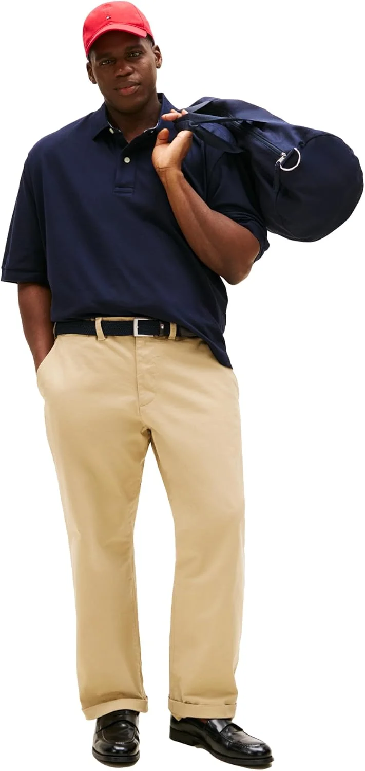 پولوشرت آستین کوتاه مردانه تامی هیلفیگر، سایز بزرگ و بلند، از جنس پنبه پیکه، با برش کلاسیک پولوشرت آستین کوتاه مردانه تامی هیلفیگر، سایز بزرگ و بلند، از جنس پنبه پیکه، با برش کلاسیک