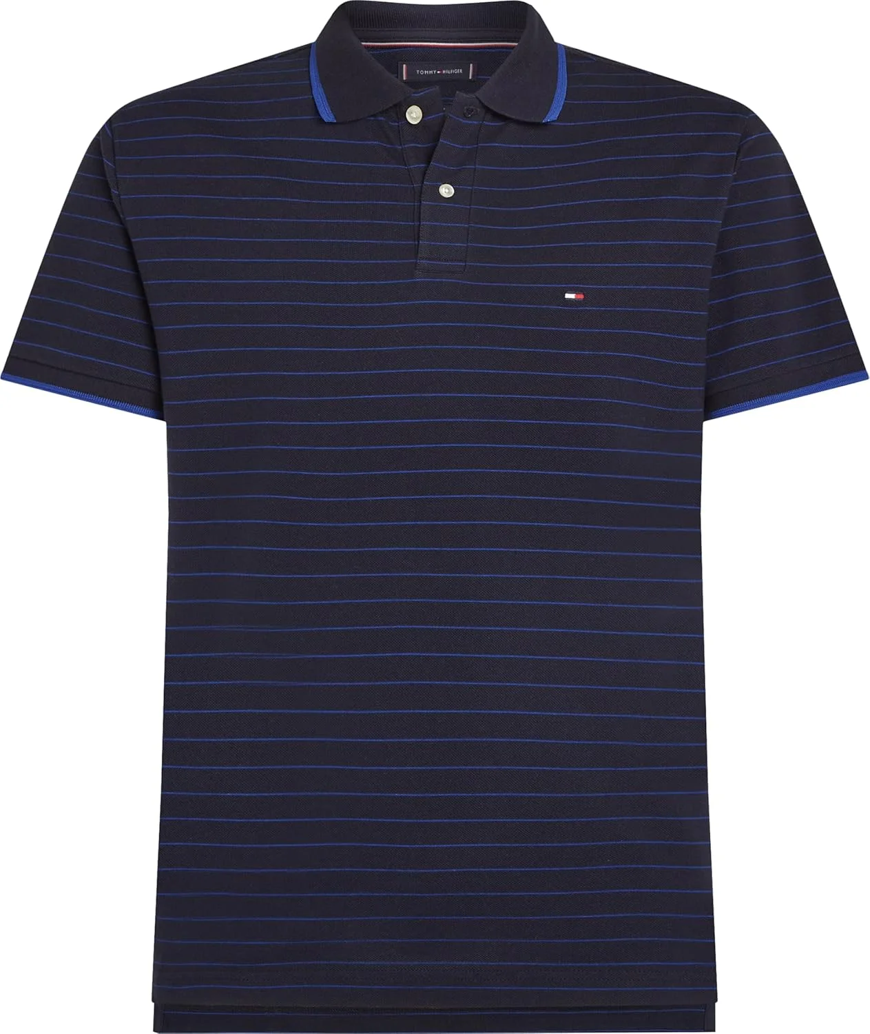 پولوشرت آستین کوتاه مردانه تامی هیلفیگر با طرح راه راه و برش معمولی