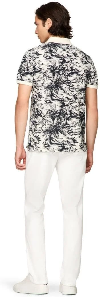 پولوشرت آستین کوتاه مردانه تامی هیلفیگر با طرح های چاپی گرمسیری