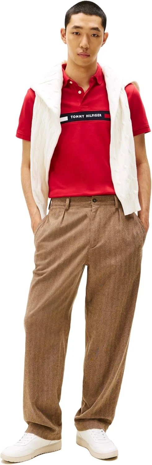 پولوشرت آستین کوتاه مردانه تامی هیلفیگر با طرح لوگوی روی سینه