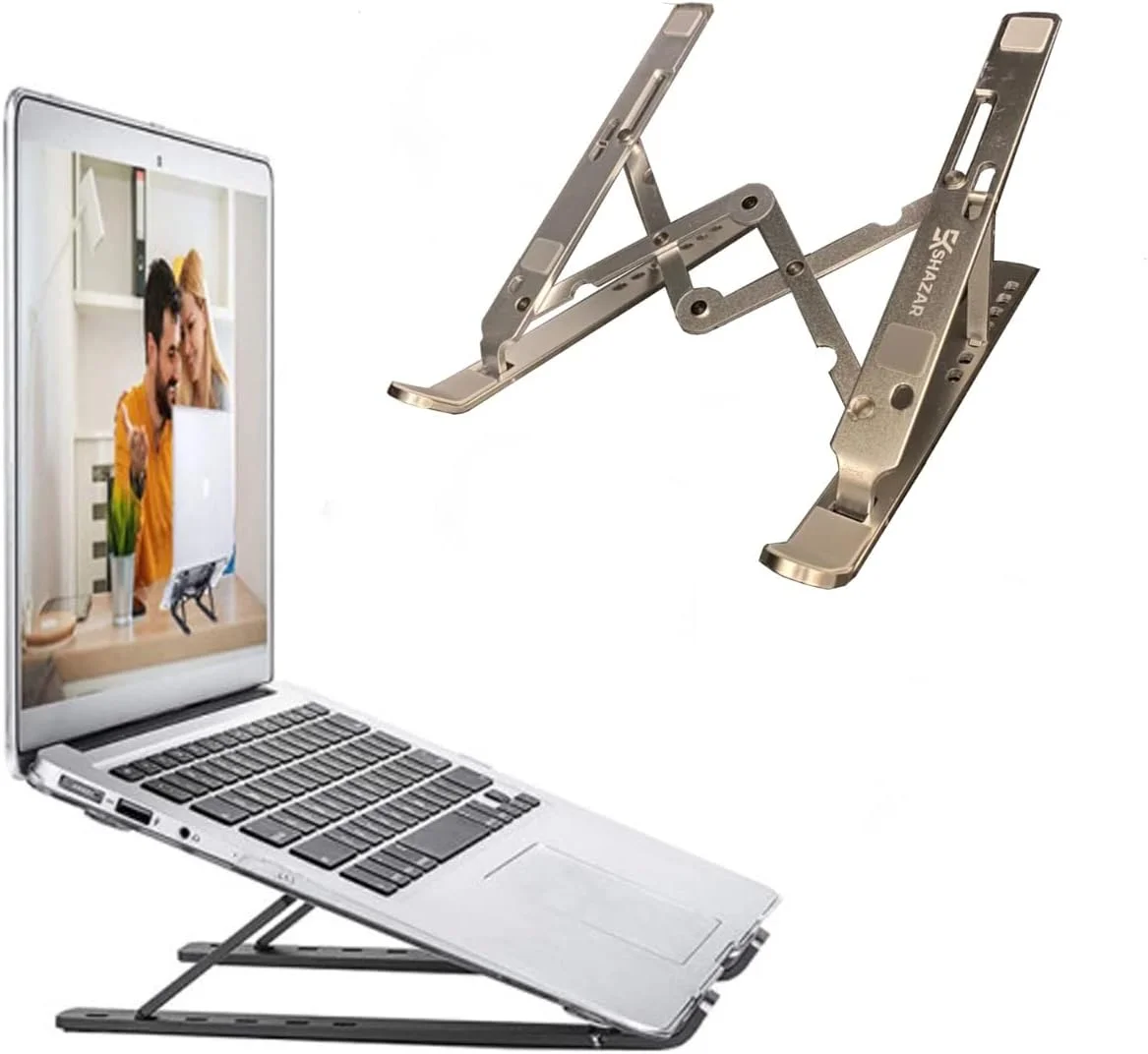 پایه لپ تاپ قابل حمل، نگهدارنده تاشو لپ تاپ، پایه قابل تنظیم لپ تاپ، پایه لپ تاپ، پایه قابل حمل برای آیپد مک بوک، پایه لپ تاپ برای میز، نگهدارنده لپ تاپ، 6 مرحله ای، نقره ای پایه لپ تاپ قابل حمل، نگهدارنده تاشو لپ تاپ، پایه قابل تنظیم لپ تاپ، پایه لپ تاپ، پایه قابل حمل برای آیپد مک بوک، پایه لپ تاپ برای میز، نگهدارنده لپ تاپ، 6 مرحله ای، نقره ای