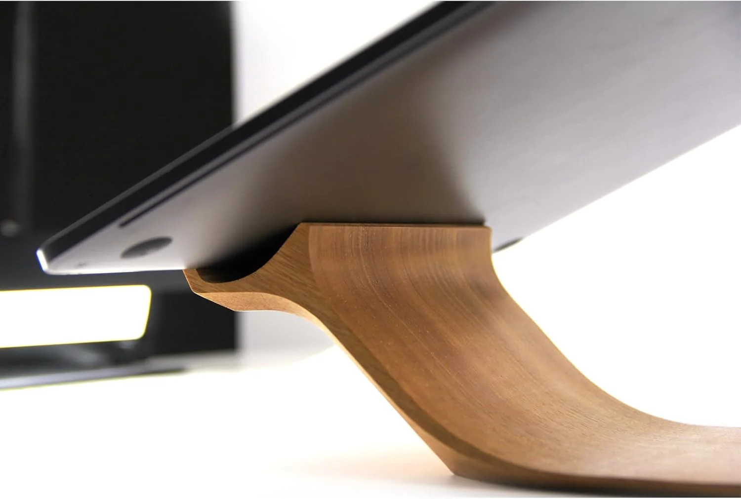 پایه چوبی لپ تاپ XDK برای میز، افزایش دهنده ارتفاع ارگونومیک برای کامپیوترهای نوت بوک تا 15 اینچ، نگهدارنده چوبی برای مک بوک/لپ تاپ های آلومینیومی