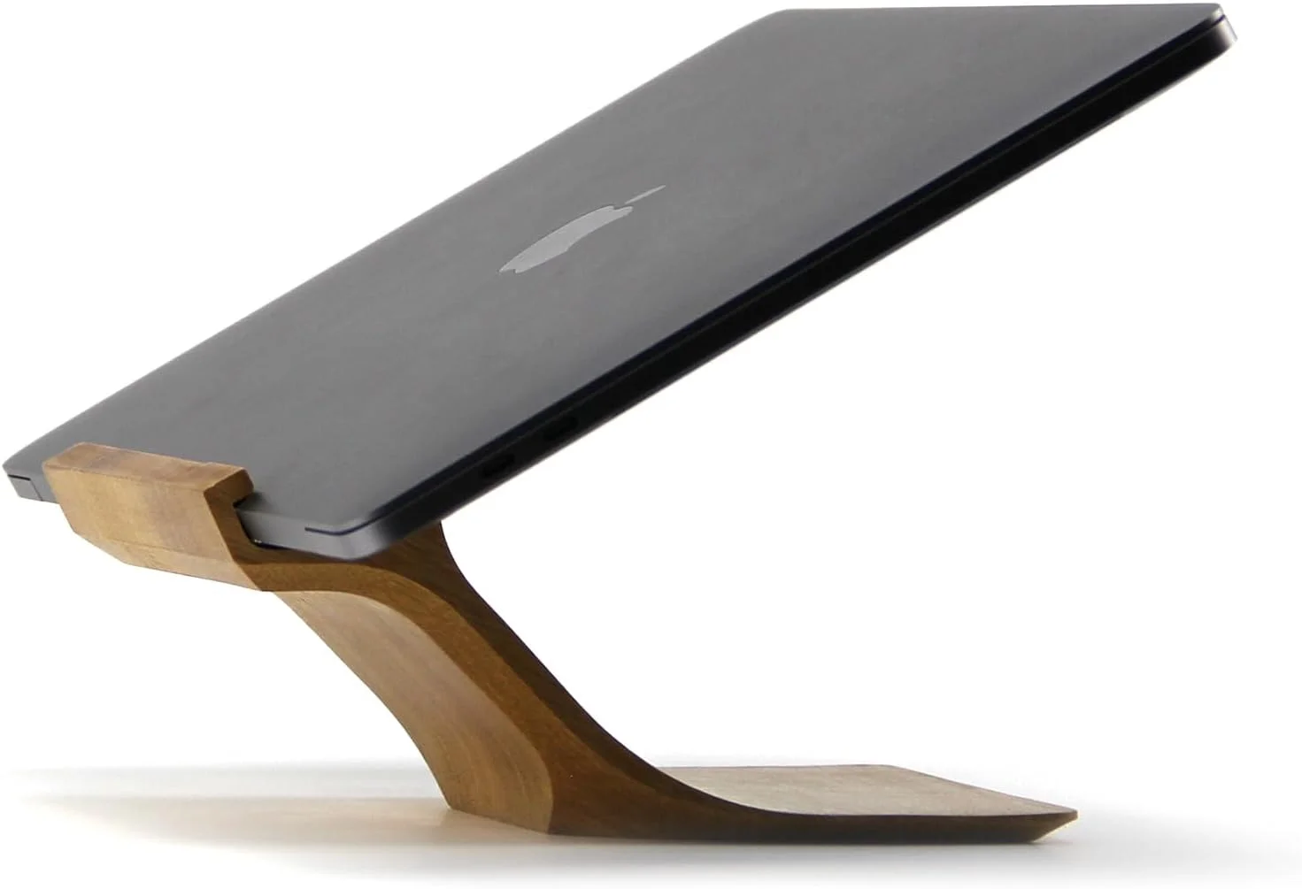 پایه چوبی لپ تاپ XDK برای میز، افزایش دهنده ارتفاع ارگونومیک برای کامپیوترهای نوت بوک تا 15 اینچ، نگهدارنده چوبی برای مک بوک/لپ تاپ های آلومینیومی