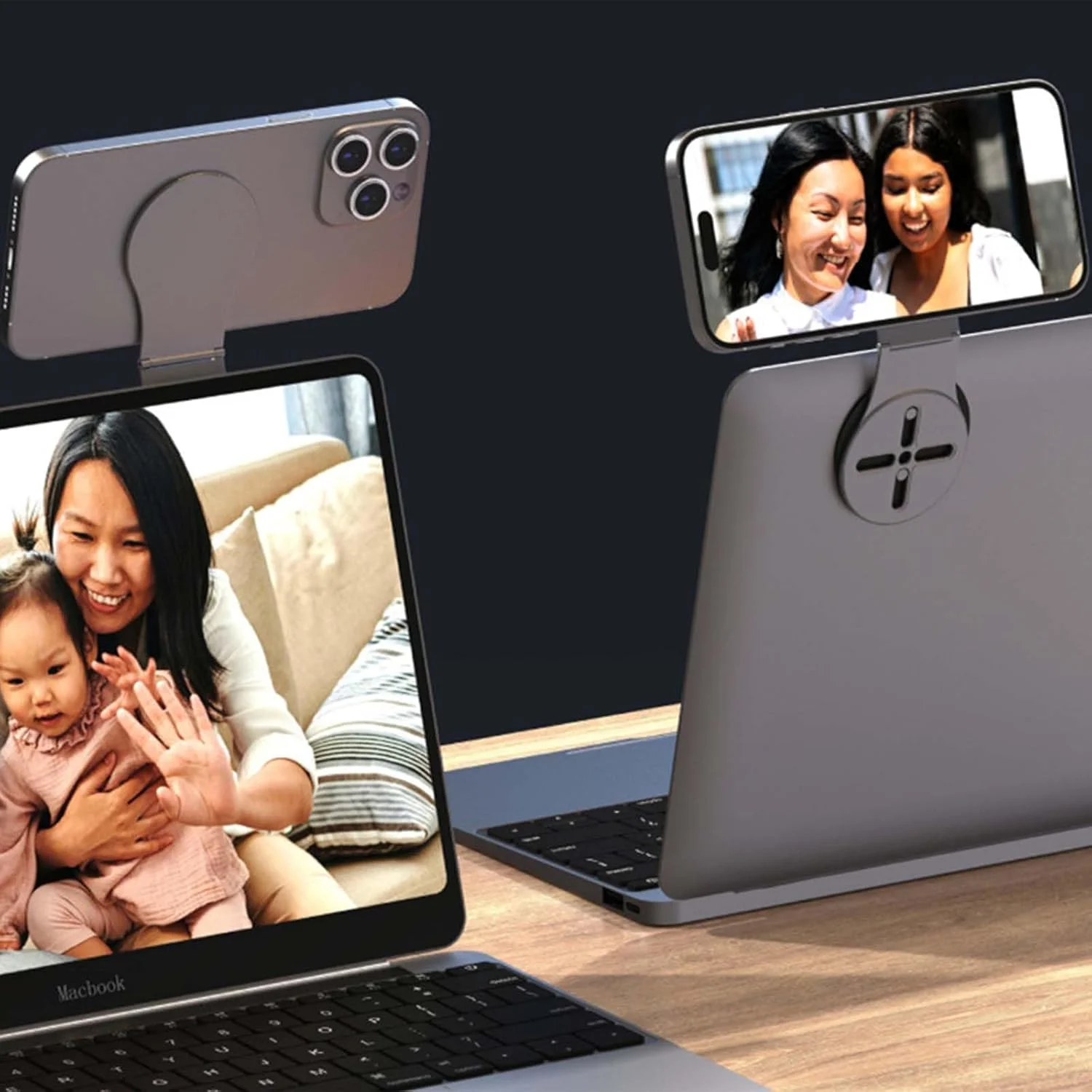 نگهدارنده مغناطیسی گوشی موبایل Wisfunlly برای لپ تاپ، پایه نگهدارنده قابل تنظیم گوشی سازگار با سری iPhone 15/14/13/12، گیره نصب جانبی مانیتور تلفن کامپیوتر برای کار در خانه و دفتر نگهدارنده مغناطیسی گوشی موبایل Wisfunlly برای لپ تاپ، پایه نگهدارنده قابل تنظیم گوشی سازگار با سری iPhone 15/14/13/12، گیره نصب جانبی مانیتور تلفن کامپیوتر برای کار در خانه و دفتر