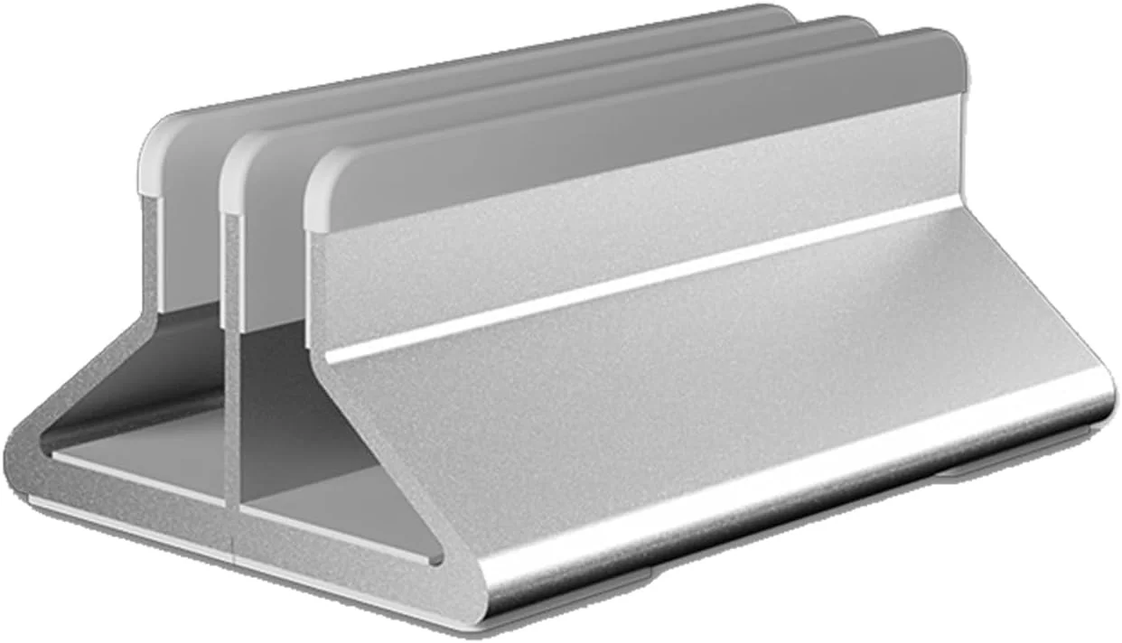 پایه نگهدارنده عمودی لپ تاپ آلومینیومی قابل تنظیم، صرفه جویی در فضای میز، سازگار با مک بوک ایر پرو، آیپد پرو، سرفیس، دل، اچ پی و لپ تاپ های 11-17 اینچی (نقره ای دوگانه) پایه نگهدارنده عمودی لپ تاپ آلومینیومی قابل تنظیم، صرفه جویی در فضای میز، سازگار با مک بوک ایر پرو، آیپد پرو، سرفیس، دل، اچ پی و لپ تاپ های 11-17 اینچی (نقره ای دوگانه)