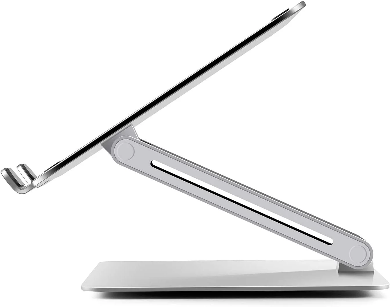پایه لپ‌تاپ آلومینیومی قابل تنظیم ارتفاع UPERGO AP-2V برای لپ‌تاپ‌های 11 تا 15.6 اینچی - پایه ارگونومیک لپ‌تاپ برای میز، پایه نگهدارنده قابل حمل آلومینیومی لپ‌تاپ (نقره‌ای)