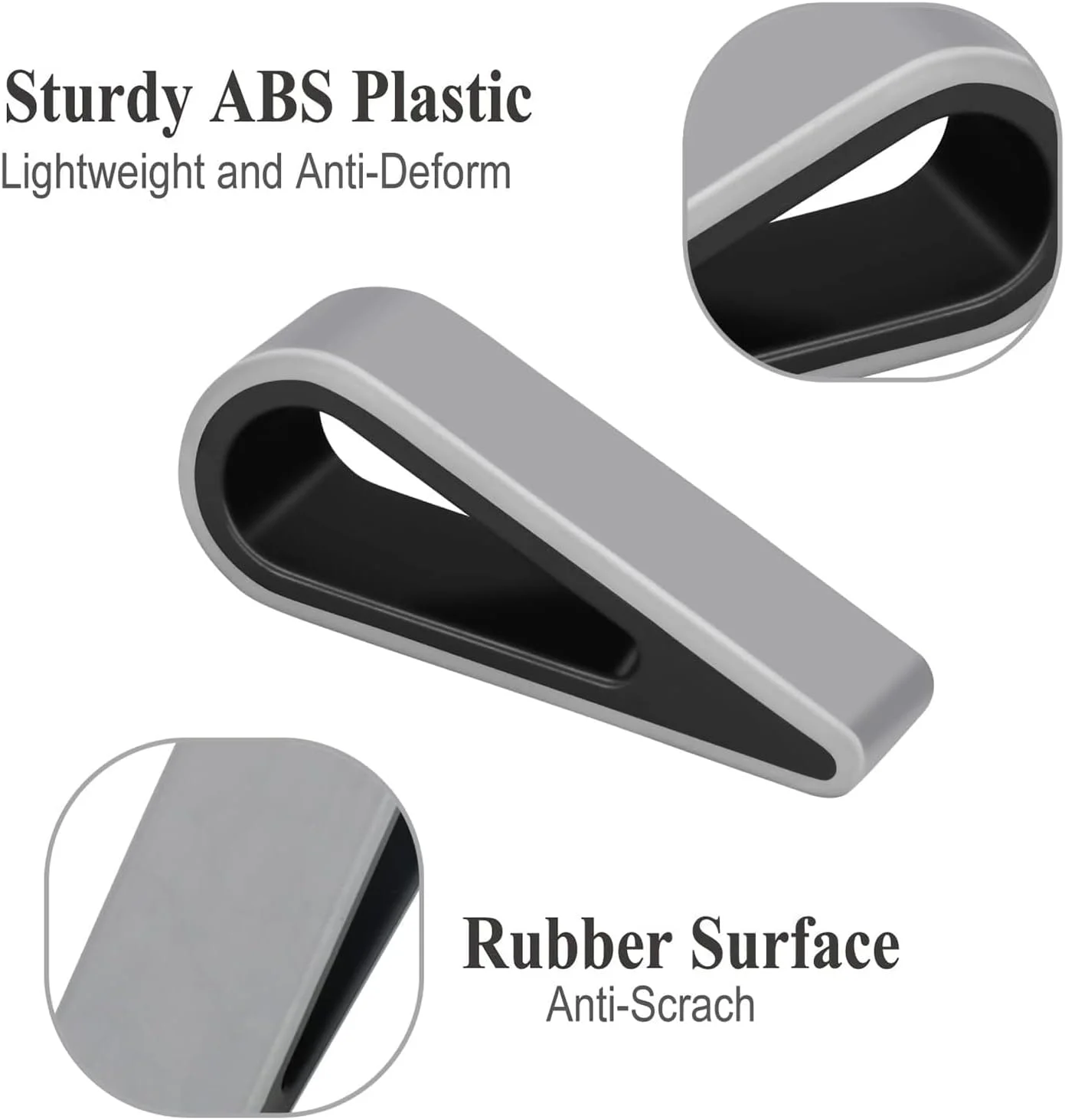 پایه نگهدارنده کیبورد و لپ‌تاپ، جهانی، 4 عددی، لاستیکی، شیب‌دار، خاکستری