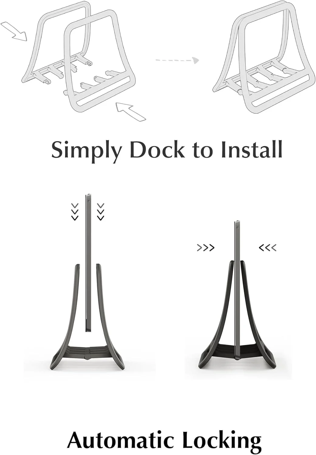 پایه نگهدارنده عمودی لپ تاپ یونیورسال، هولدر رومیزی با قفل خودکار، 18x16x12 سانتی متر، خاکستری