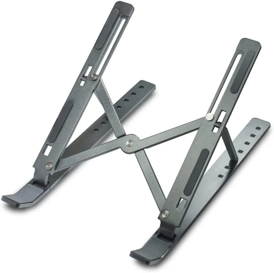 پایه لپ‌تاپ Tuttonica Tutto-TS 123 GS با قابلیت تنظیم ارتفاع در 7 سطح برای میز | افزایش تهویه لپ‌تاپ | تاشو و قابل حمل ارگونومیک | سازگار با همه مدل ها - خاکستری مدل X