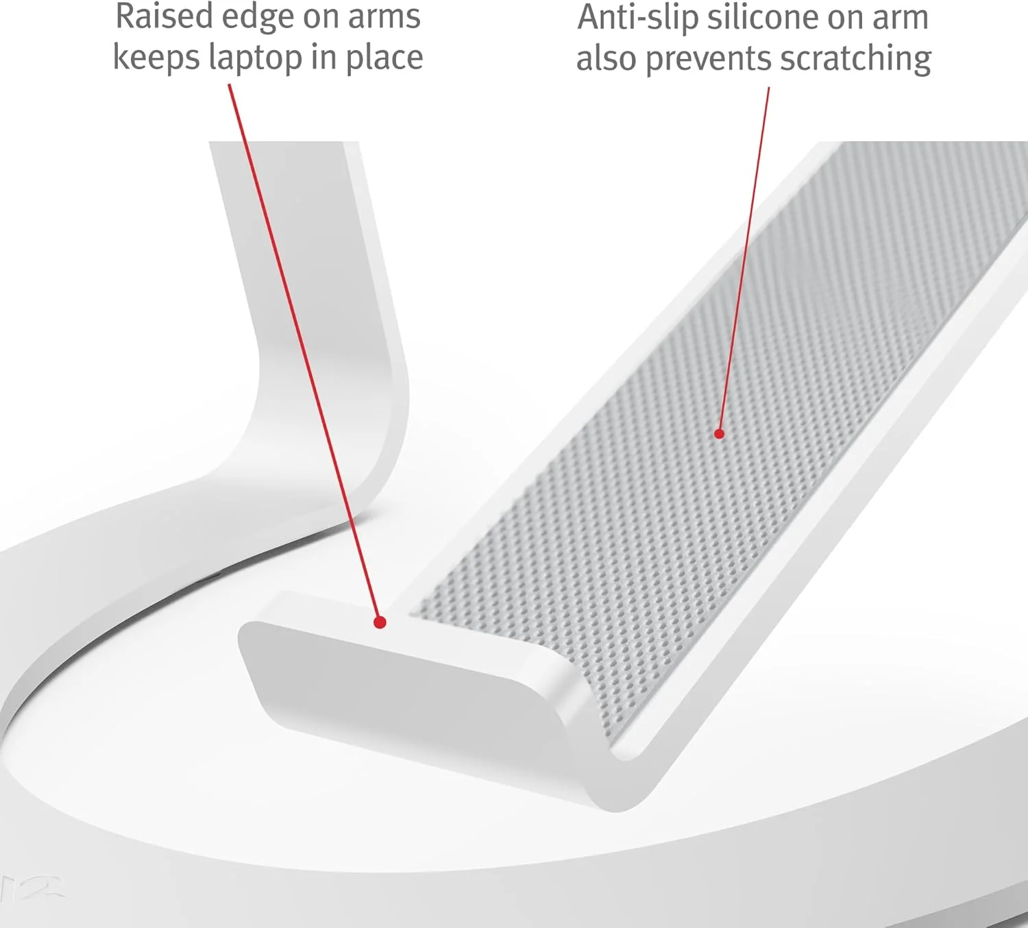 پایه خنک کننده آلومینیومی ارگونومیک رومیزی Twelve South Curve SE برای مک‌بوک و لپ‌تاپ، مناسب منزل یا محل کار، نقره‌ای