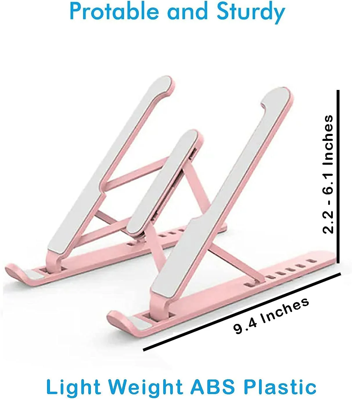 پایه نگهدارنده لپ‌تاپ قابل حمل، ارگونومیک و قابل تنظیم توشیونیکس، رومیزی تهویه دار (سفید)