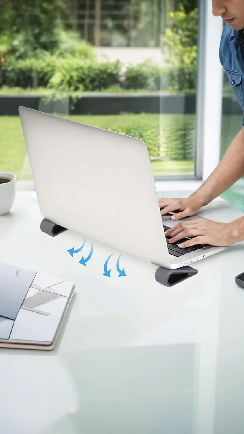 پایه نگهدارنده لپ تاپ سیلیکونی ضد لغزش Sweet seven® - بسته 4 عددی خاکستری، پایه بادوام برای نوت بوک، تبلت، کیبورد - فوق العاده جمع و جور و قابل حمل، افزایش ثبات و راحتی پایه نگهدارنده لپ تاپ سیلیکونی ضد لغزش Sweet seven® - بسته 4 عددی خاکستری، پایه بادوام برای نوت بوک، تبلت، کیبورد - فوق العاده جمع و جور و قابل حمل، افزایش ثبات و راحتی