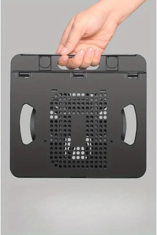 پایه لپتاپ و تبلت، پایه کامپیوتر با قابلیت چرخش 360 درجه با ارتفاع قابل تنظیم، طراحی ارگونومیک، تاشو چند زاویه ای برای حمل و نقل آسان - مشکی پایه لپتاپ و تبلت، پایه کامپیوتر با قابلیت چرخش 360 درجه با ارتفاع قابل تنظیم، طراحی ارگونومیک، تاشو چند زاویه ای برای حمل و نقل آسان - مشکی