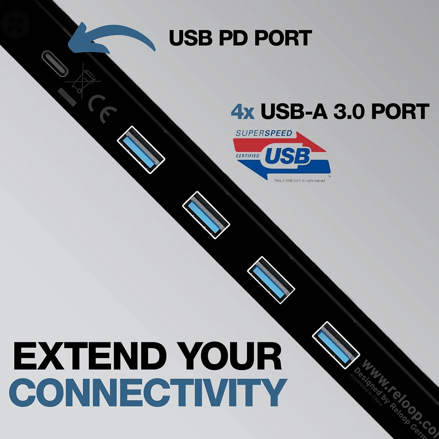 پایه لپ‌تاپ پیشرفته رلوپ با هاب USB C