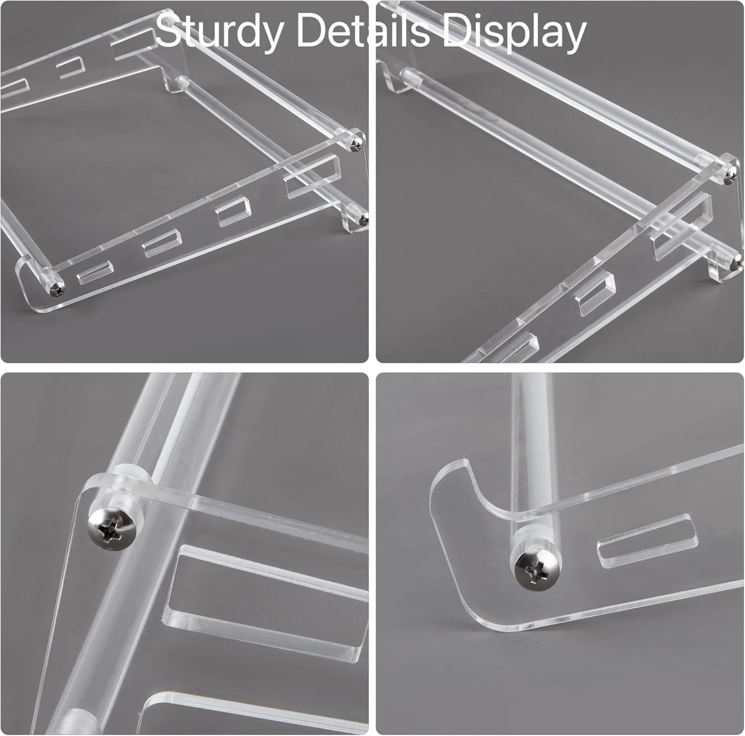 پایه لپ تاپ اکریلیک برای میز، نگهدارنده شفاف و تهویه دار کامپیوتر برای میز، پایه ارگونومیک و محکم لپ تاپ اکریلیک سازگار با MacBook Air Pro Dell Lenovo Thinkpad ASUS 9-16 اینچ