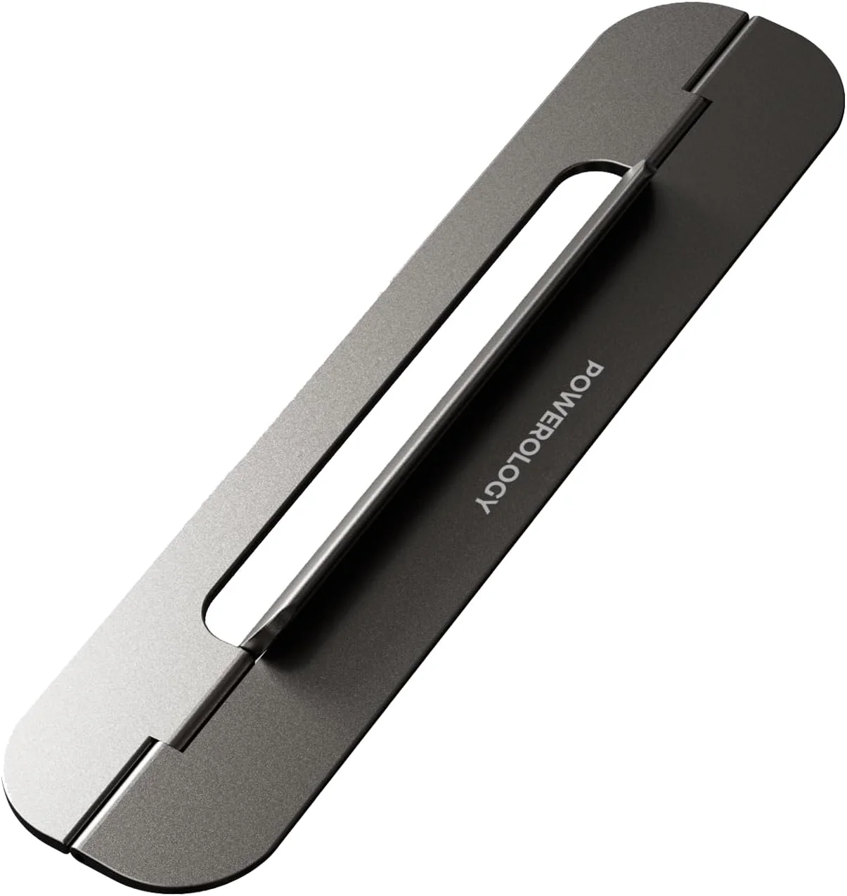 پایه لپ‌تاپ فوق‌العاده نازک پاورولوژی - طراحی ارگونومیک، سبک وزن، چسبی نامرئی، تاشو، صرفه‌جویی در فضا، سازگار با دستگاه‌های تا 15 اینچ برای دید راحت و وضعیت بدنی بهتر