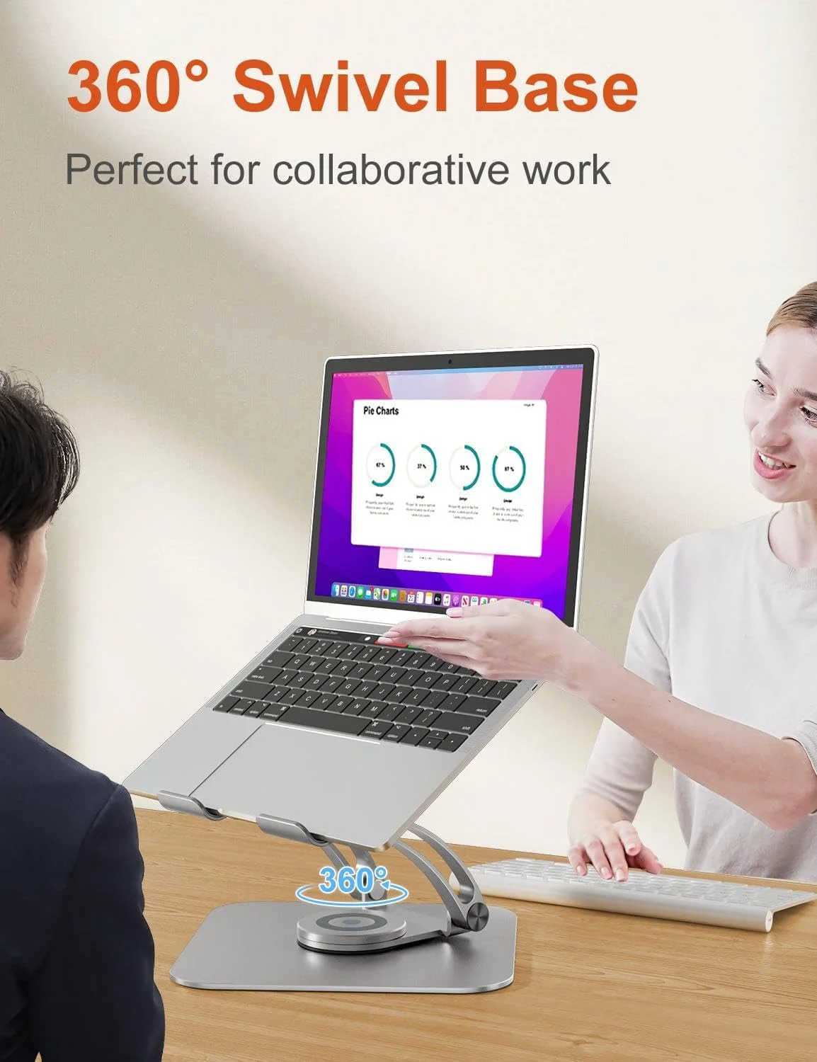 پایه تاشو لپ‌تاپ پورتronics مدل My Buddy K Lite با ارتفاع قابل تنظیم، پدهای سیلیکونی ضد لغزش، طراحی تاشو، حداکثر وزن 5 کیلوگرم، ساختار ABS، نگهدارنده قابل حمل و سبک (سفید)