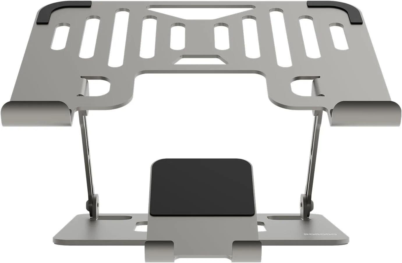 پایه تاشو هوشمند چند منظوره پورودو با پایه تلفن، ارتفاع و زاویه قابل تنظیم، ضد لغزش و ایمن، مستحکم و قابل حمل، سازگار با لپ تاپ ها و تبلت های 10 تا 17 اینچی - نقره ای پایه تاشو هوشمند چند منظوره پورودو با پایه تلفن، ارتفاع و زاویه قابل تنظیم، ضد لغزش و ایمن، مستحکم و قابل حمل، سازگار با لپ تاپ ها و تبلت های 10 تا 17 اینچی - نقره ای