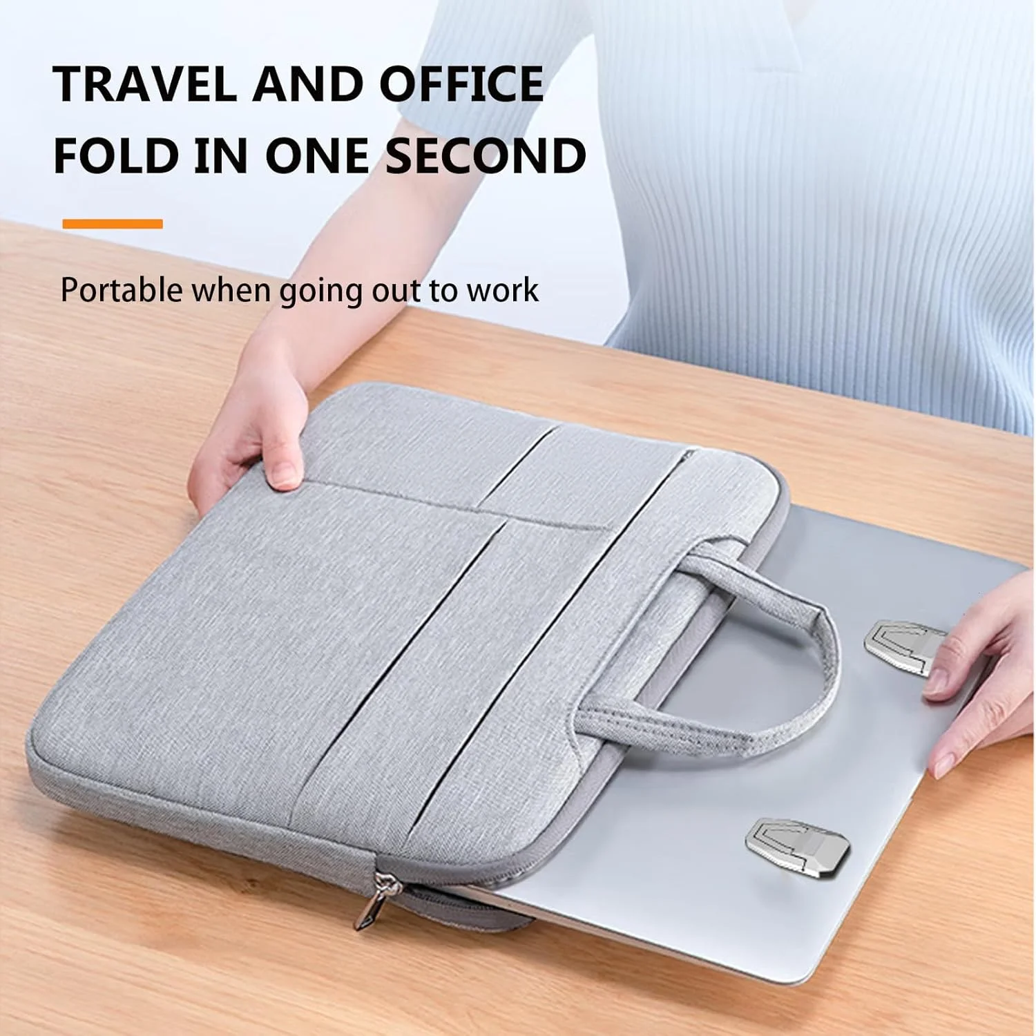 پایه کیبورد کامپیوتر آلیاژ روی تاشو، با قابلیت تنظیم 2 زاویه، پایه لپ تاپ نامرئی خود چسب برای میز، بالابر کیبورد مینی قابل حمل (نقره ای) - 2 عدد