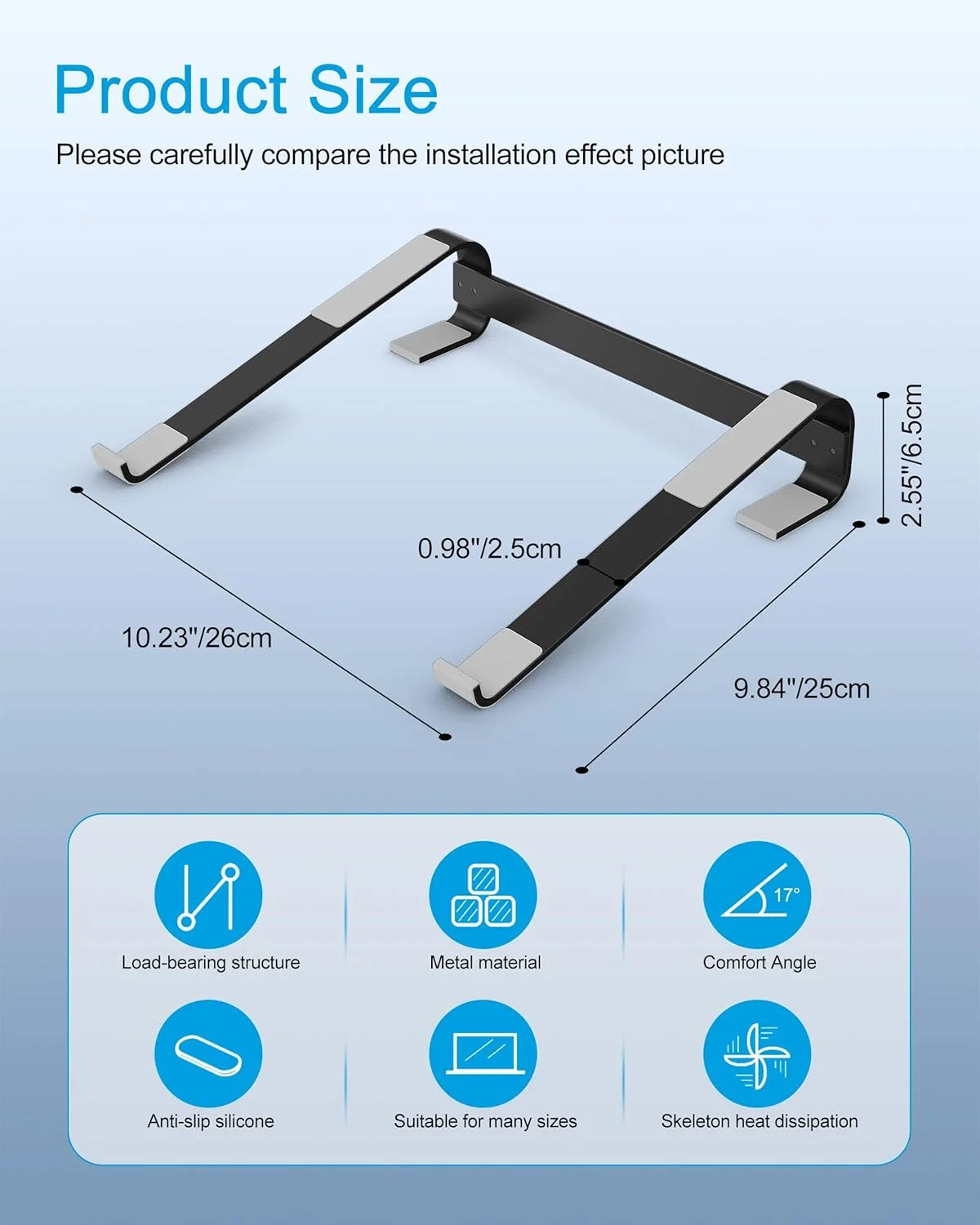 پایه لپ تاپ Paporich، ارگونومیک، مناسب برای میز، نصب آسان، مناسب برای تمامی نوت بوک های 10-18 اینچی، بهبود وضعیت بدنی و کاهش فشار گردن (مشکی) پایه لپ تاپ Paporich، ارگونومیک، مناسب برای میز، نصب آسان، مناسب برای تمامی نوت بوک های 10-18 اینچی، بهبود وضعیت بدنی و کاهش فشار گردن (مشکی)