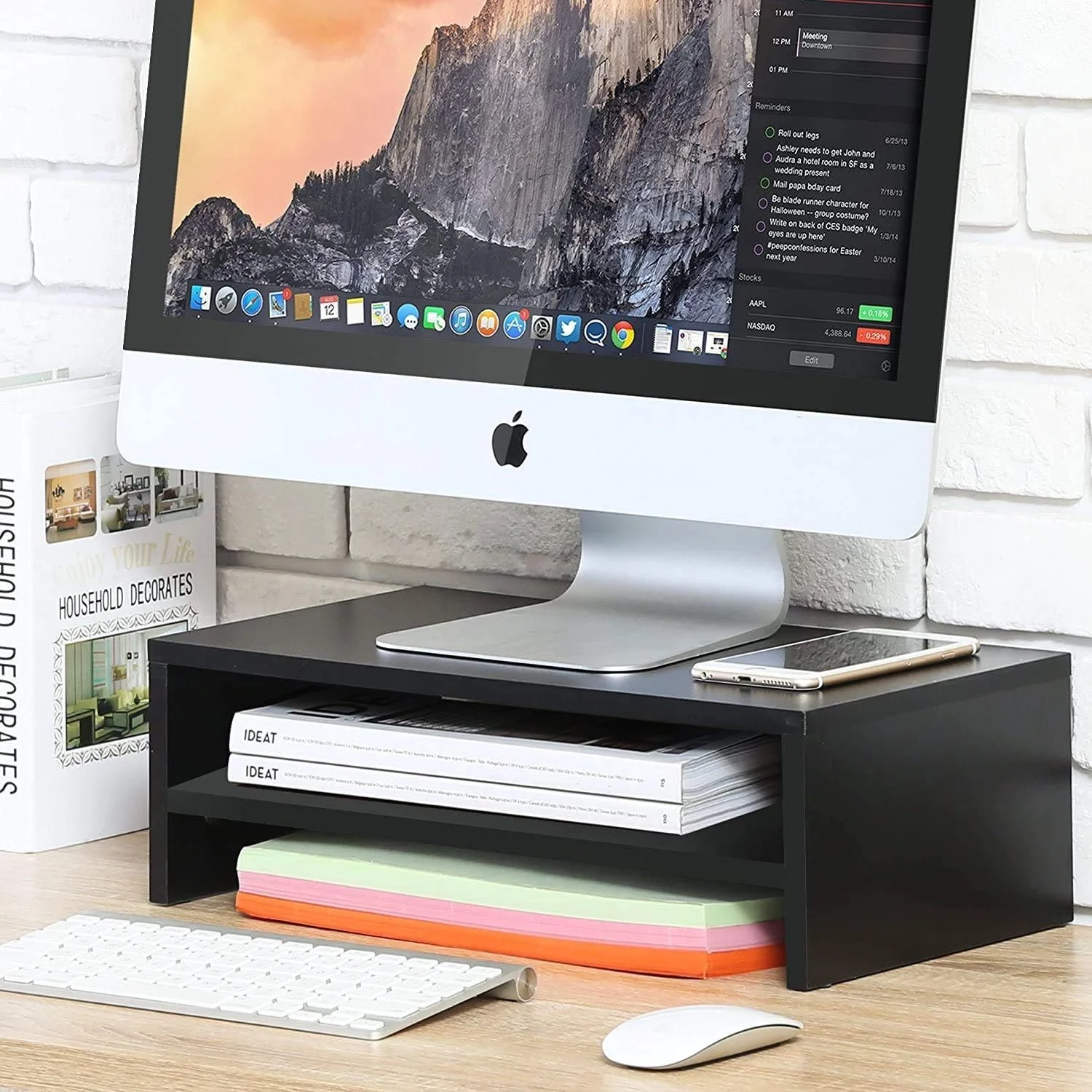 پایه و استند لپ تاپ، مناسب کامپیوتر، پرینتر چوبی، مشکی