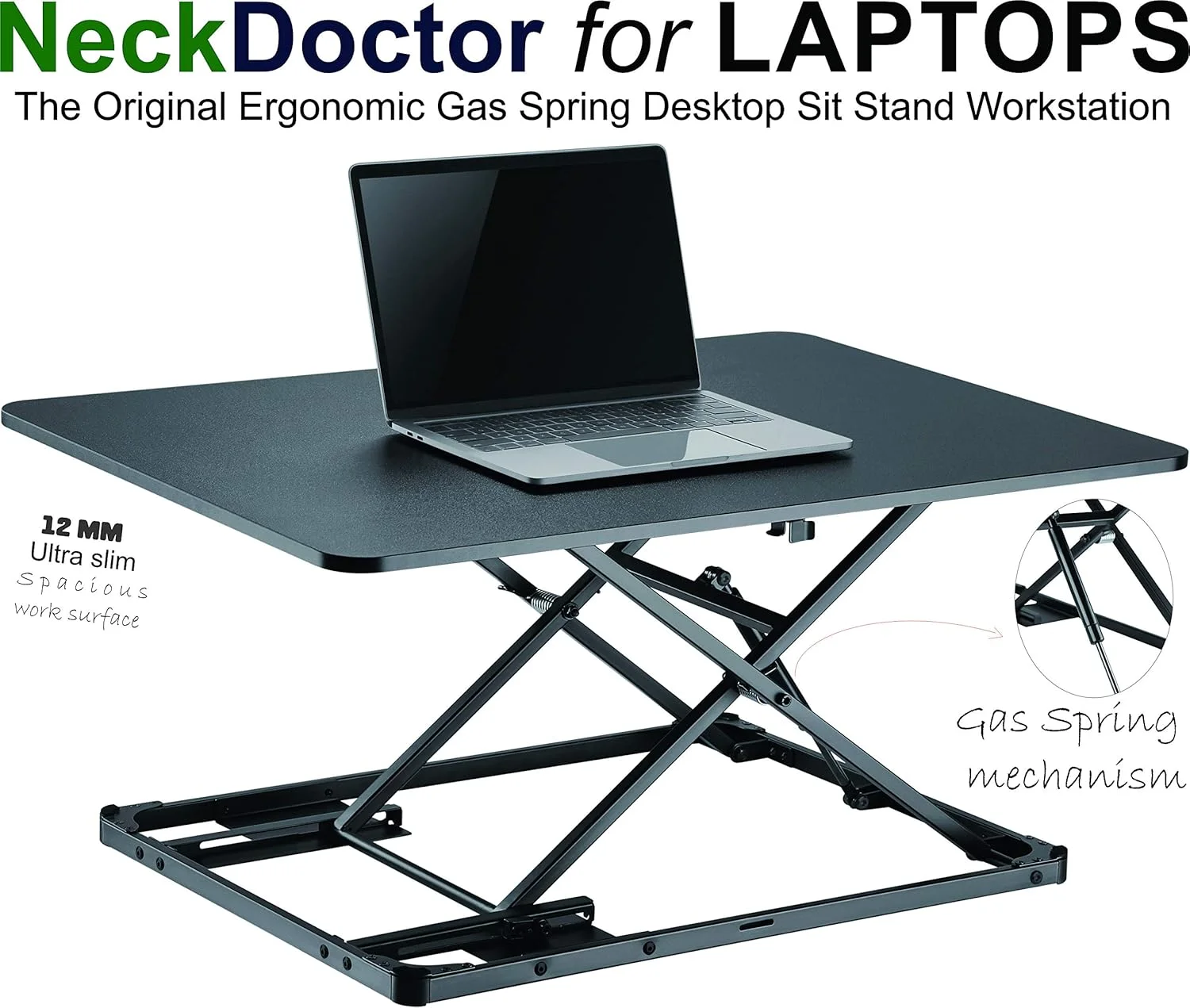 ایستگاه کاری ارگونومیک رومیزی فنری گازی اصلی برای لپ‌تاپ