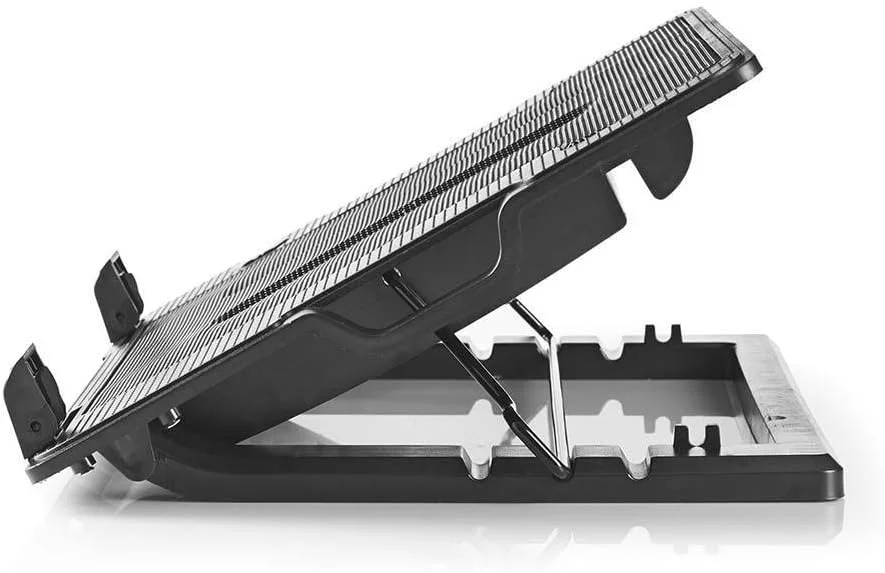 پایه لپ تاپ نیدیس با فن و هاب USB برای نوت بوک تا 18 اینچ، مشکی