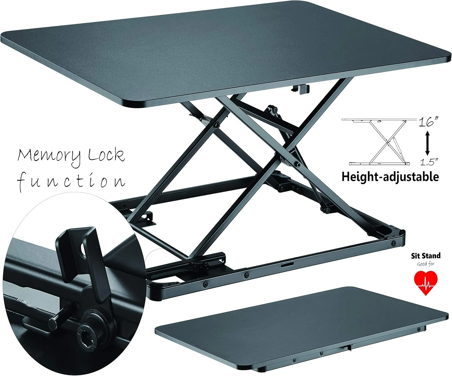ایستگاه کاری ارگونومیک رومیزی فنری گازی اصلی برای لپ‌تاپ