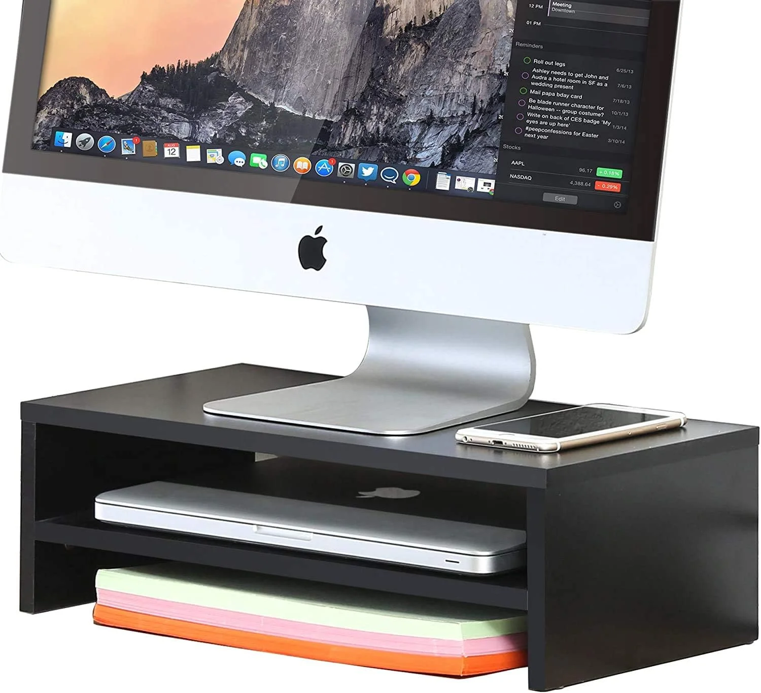 پایه و استند لپ تاپ، مناسب کامپیوتر، پرینتر چوبی، مشکی