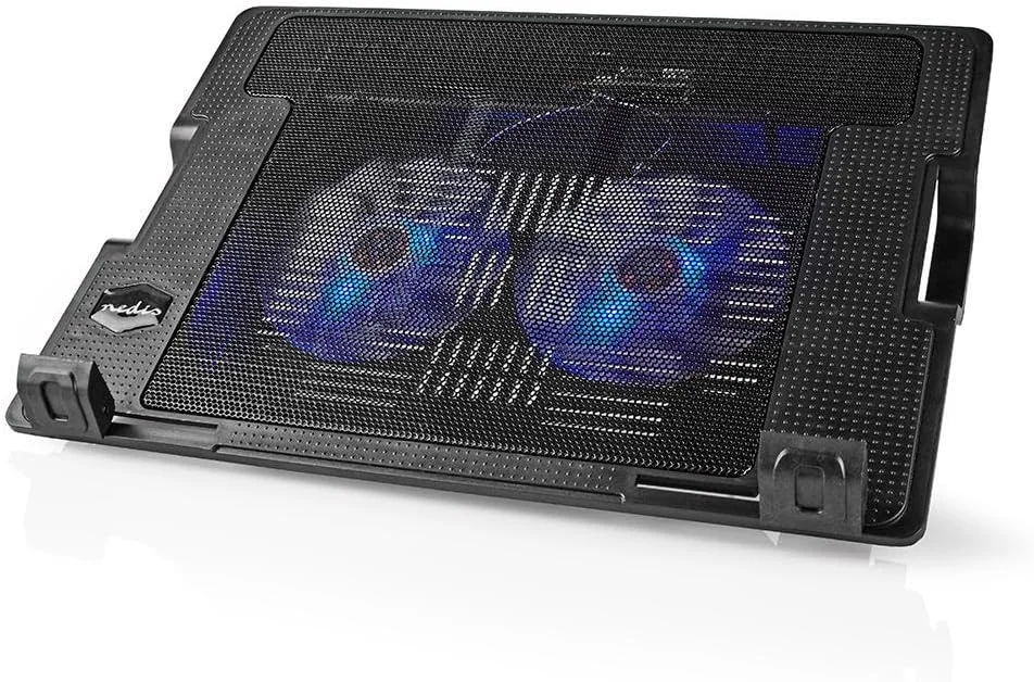 پایه لپ تاپ نیدیس با فن و هاب USB برای نوت بوک تا 18 اینچ، مشکی