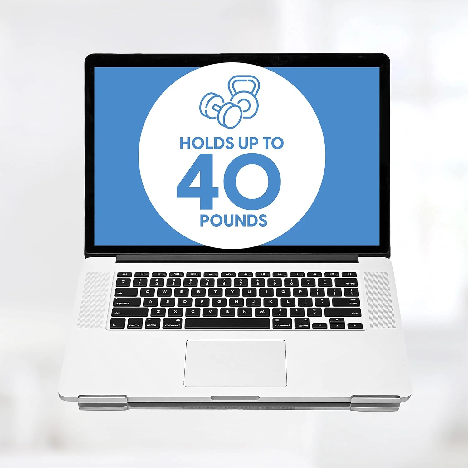 پایه لپ‌تاپ اکریلیک DuraClear ماموت برای میز - افزایش ارتفاع 6.35 سانتی‌متری ارگونومیک اکریلیک برای لپ‌تاپ‌های تا 21 اینچ - سازماندهی فضای کار با لوازم جانبی میز اکریلیک DuraClear